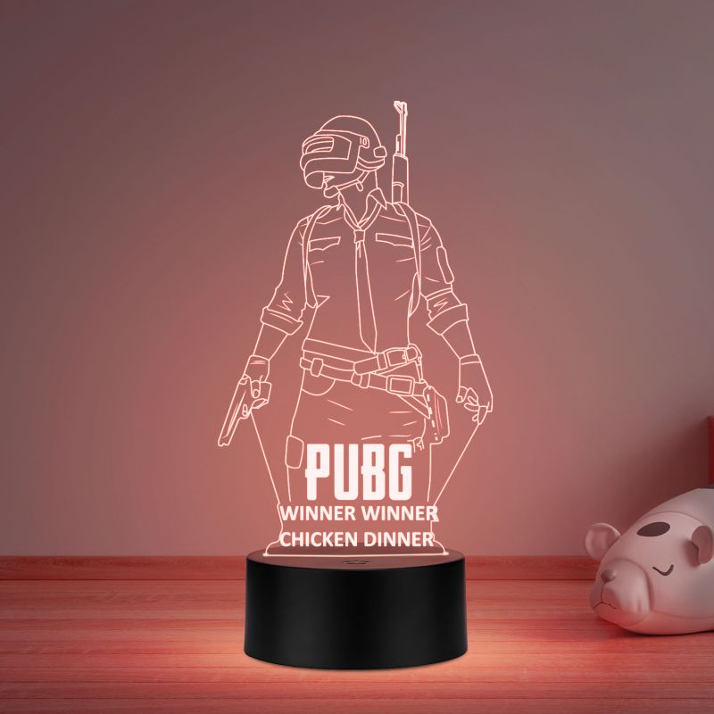 PUBG Led Night Lamp Multicolored Light Gift For PUBG Lover & Game Room Decor